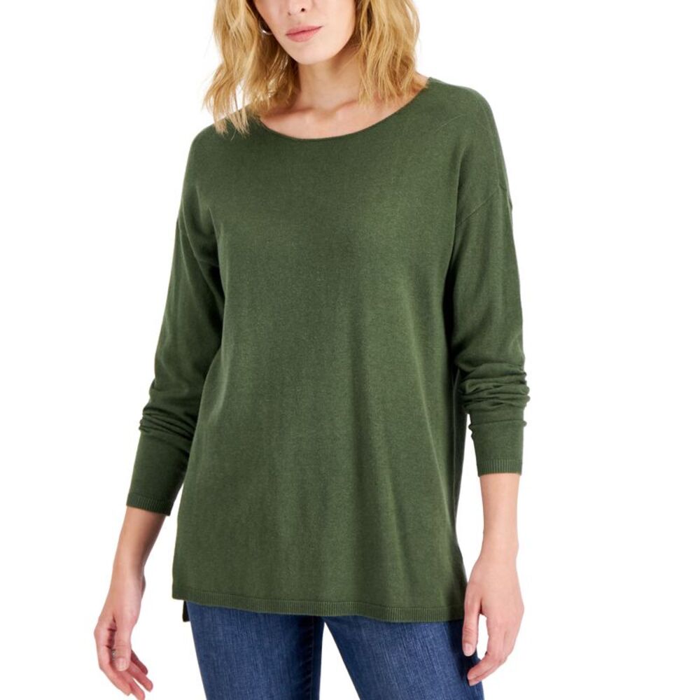 INC International Concepts International Concepts Womens Step Hem Long Sleeve